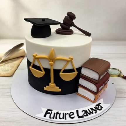 Customized law themed cake