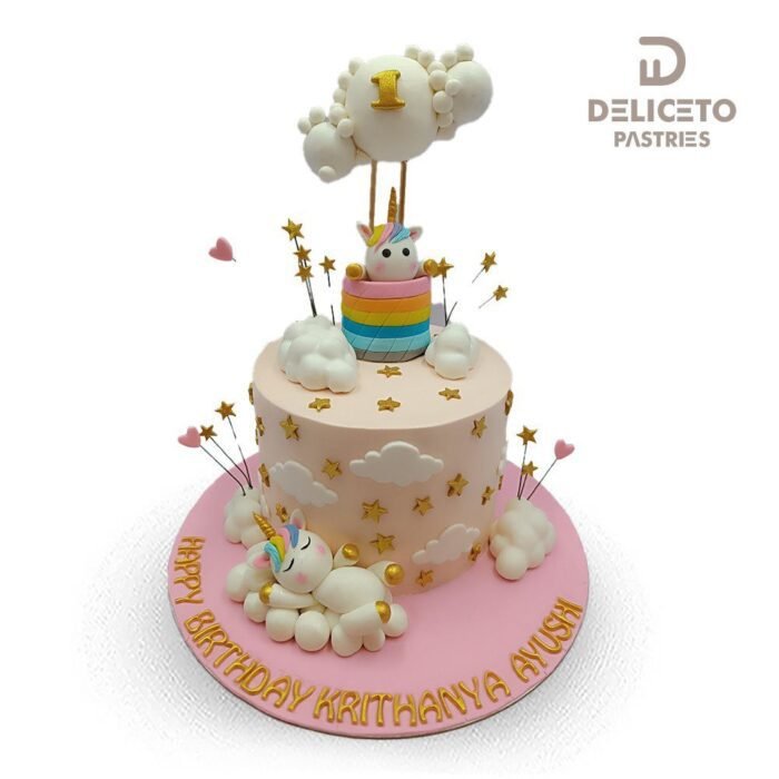 Unicorn Themed Cake