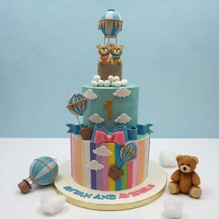 Hot Air Balloon Themed Cake