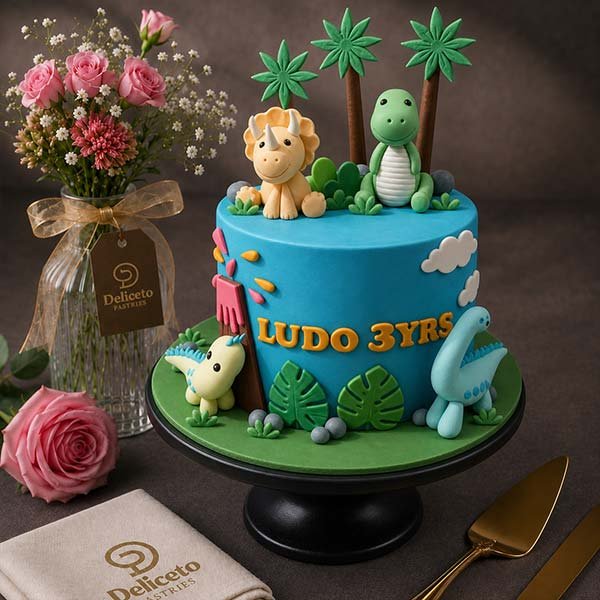 Dinosaur-Themed-Cake