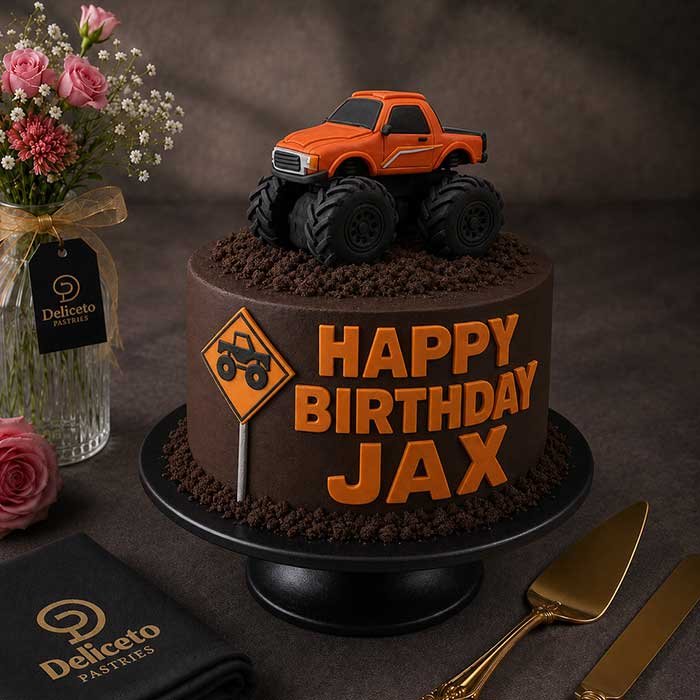 Monster Truck Birthday Cake