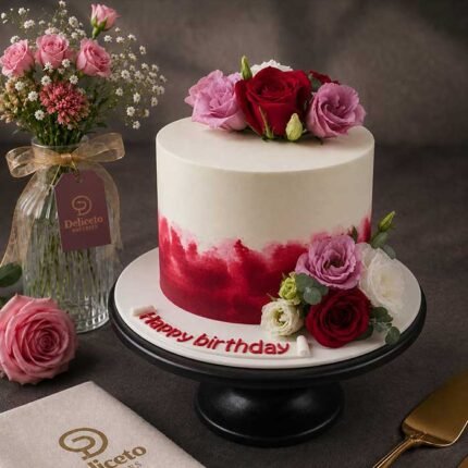 Classy Engagement Cake