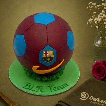 Barcelona Soccer Ball Cake
