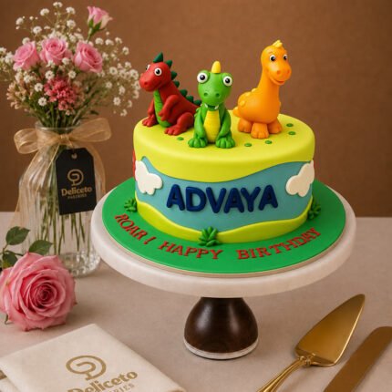 Dino-themed  Cake