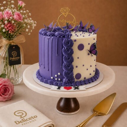Purple Butterfly  Theme Cake