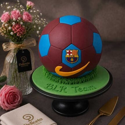Barcelona Soccer Ball Cake
