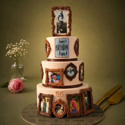 Three Tire Photo Print Cake