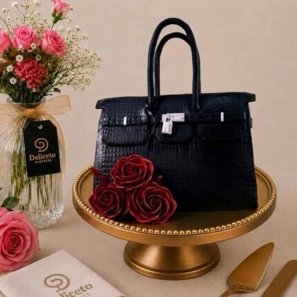 Hermes Birkin Bag themed Cake Black