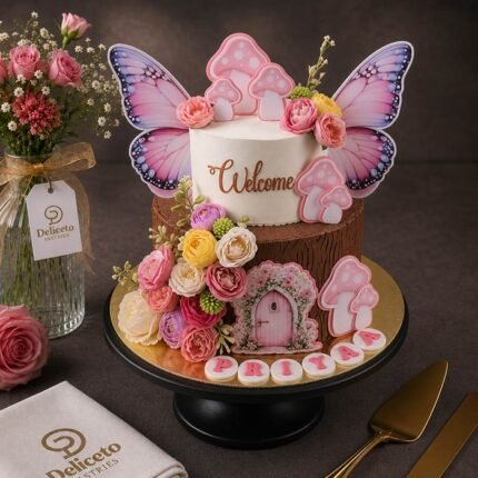 Butterfly And Fairy Garden Cake