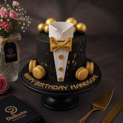 Custom Designed Tuxedo Birthday Cake