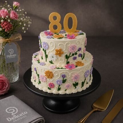 Two tiered, Ivory Buttercream