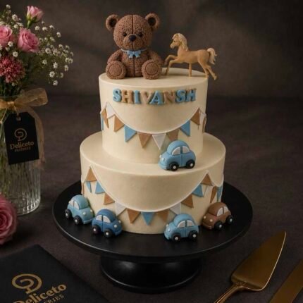 Two Tier Teddy Bear Cake
